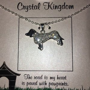 Crystal Kingdom Silver Plated Dog Necklace